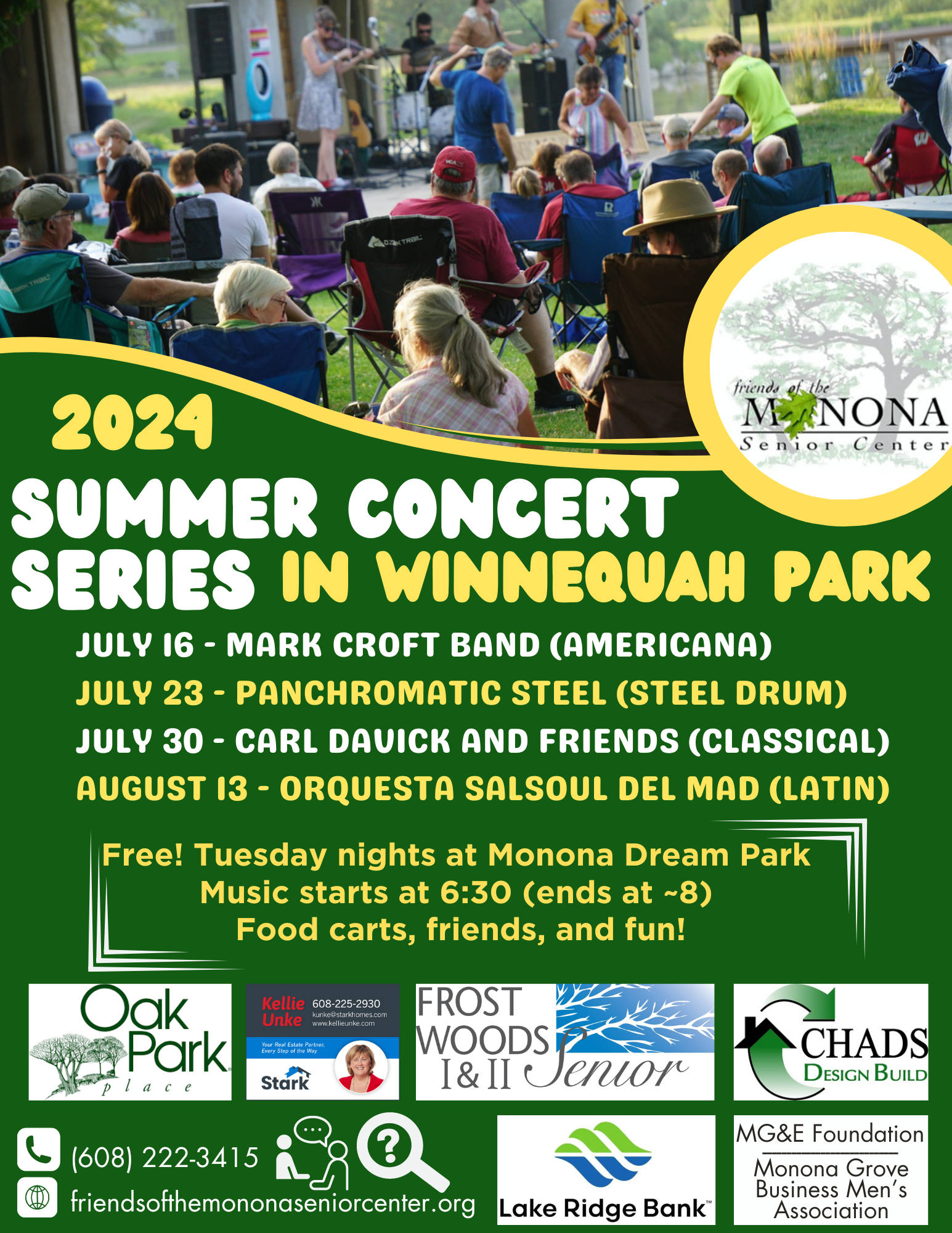 2024 FoMSC Summer Concert Series Flyer with Sponsors